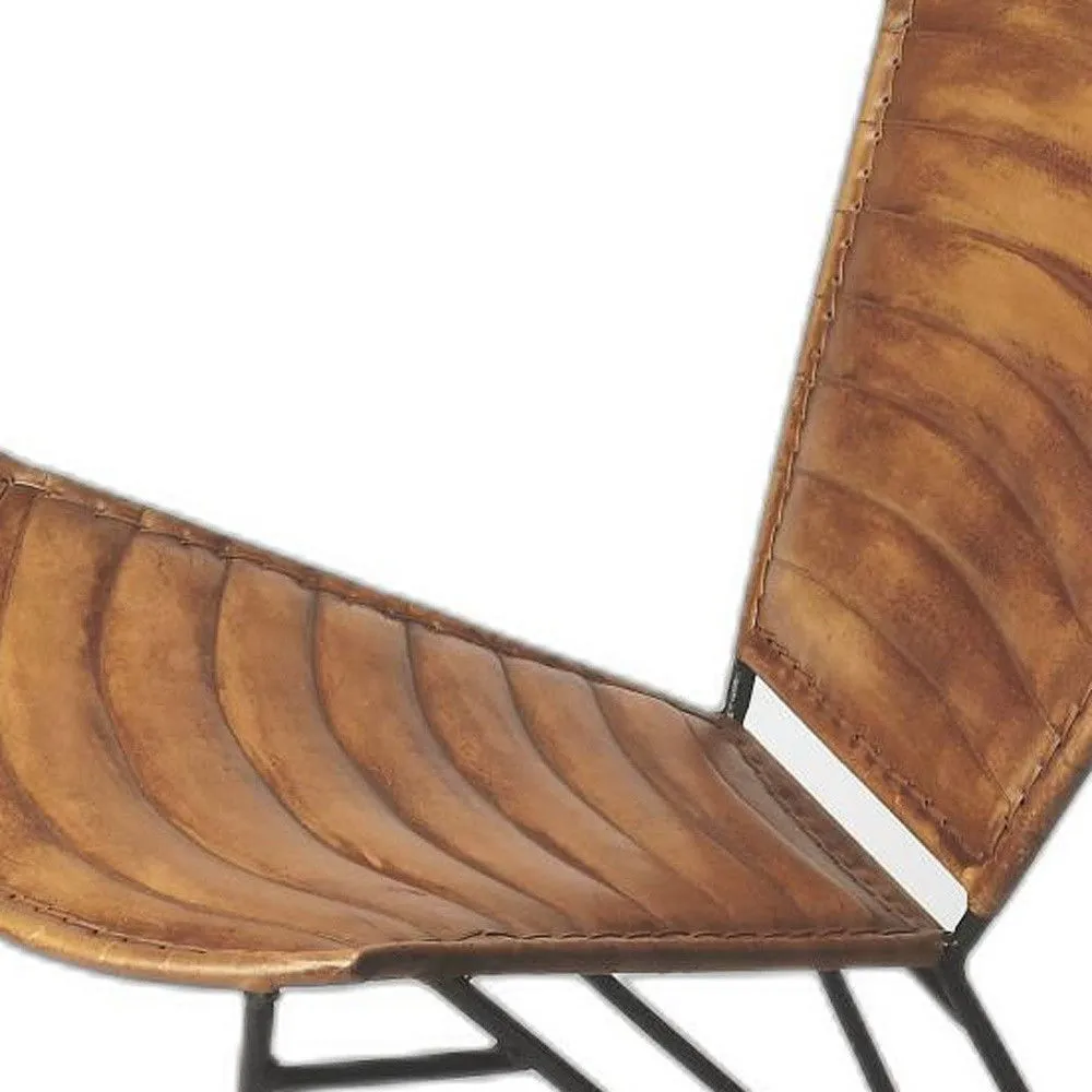 28" Faux Leather Side Chair - Brown