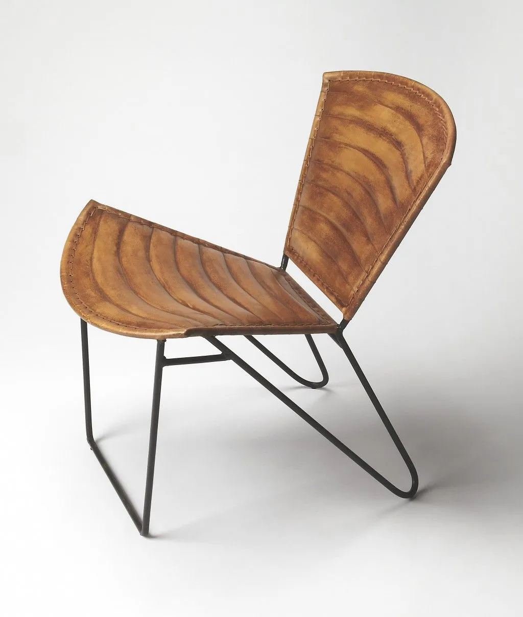 28" Faux Leather Side Chair - Brown
