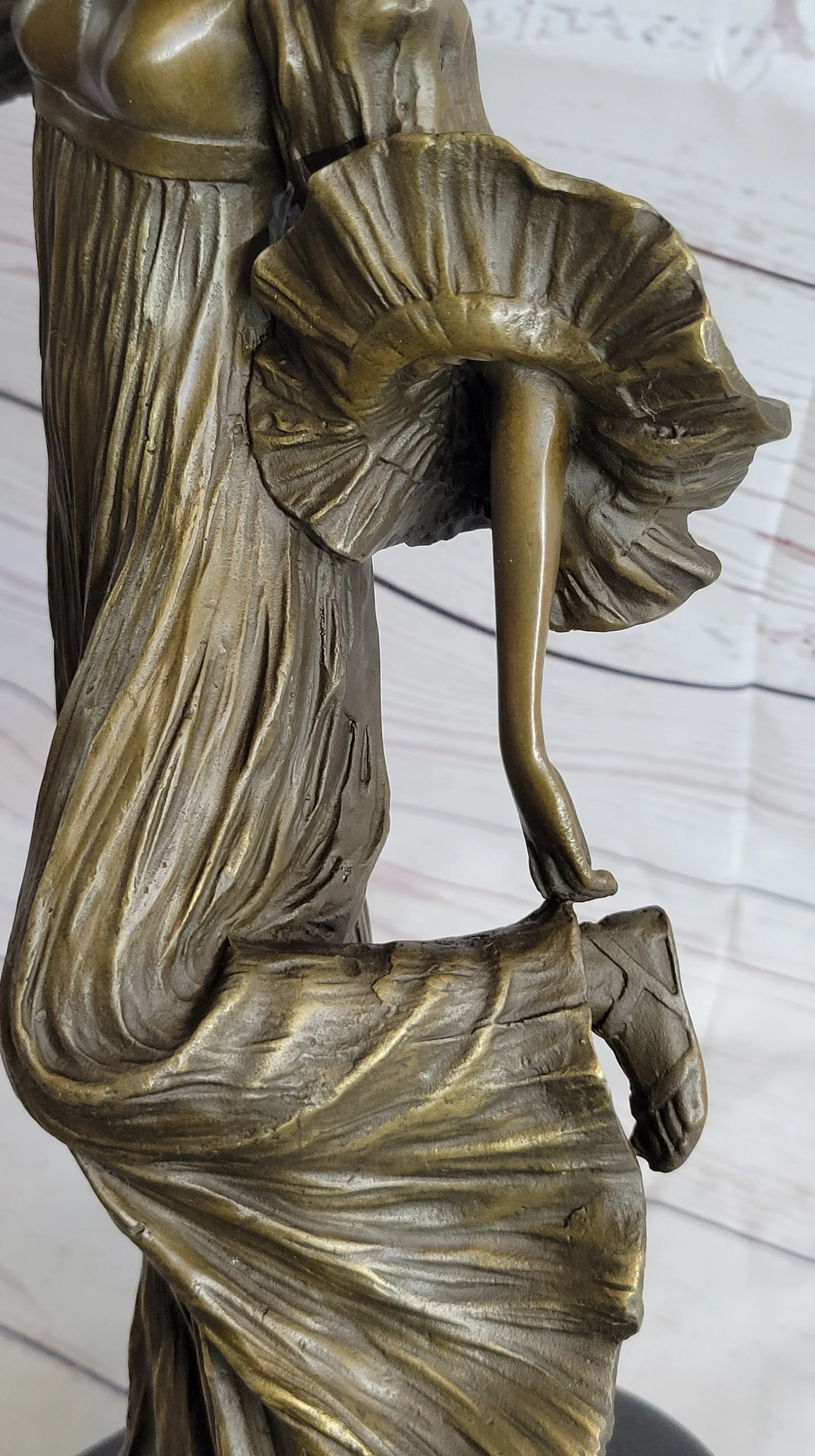 Agathon Léonard Danseuse Chantant Bronze Statue Sculpture Figure 16" x 6.5"