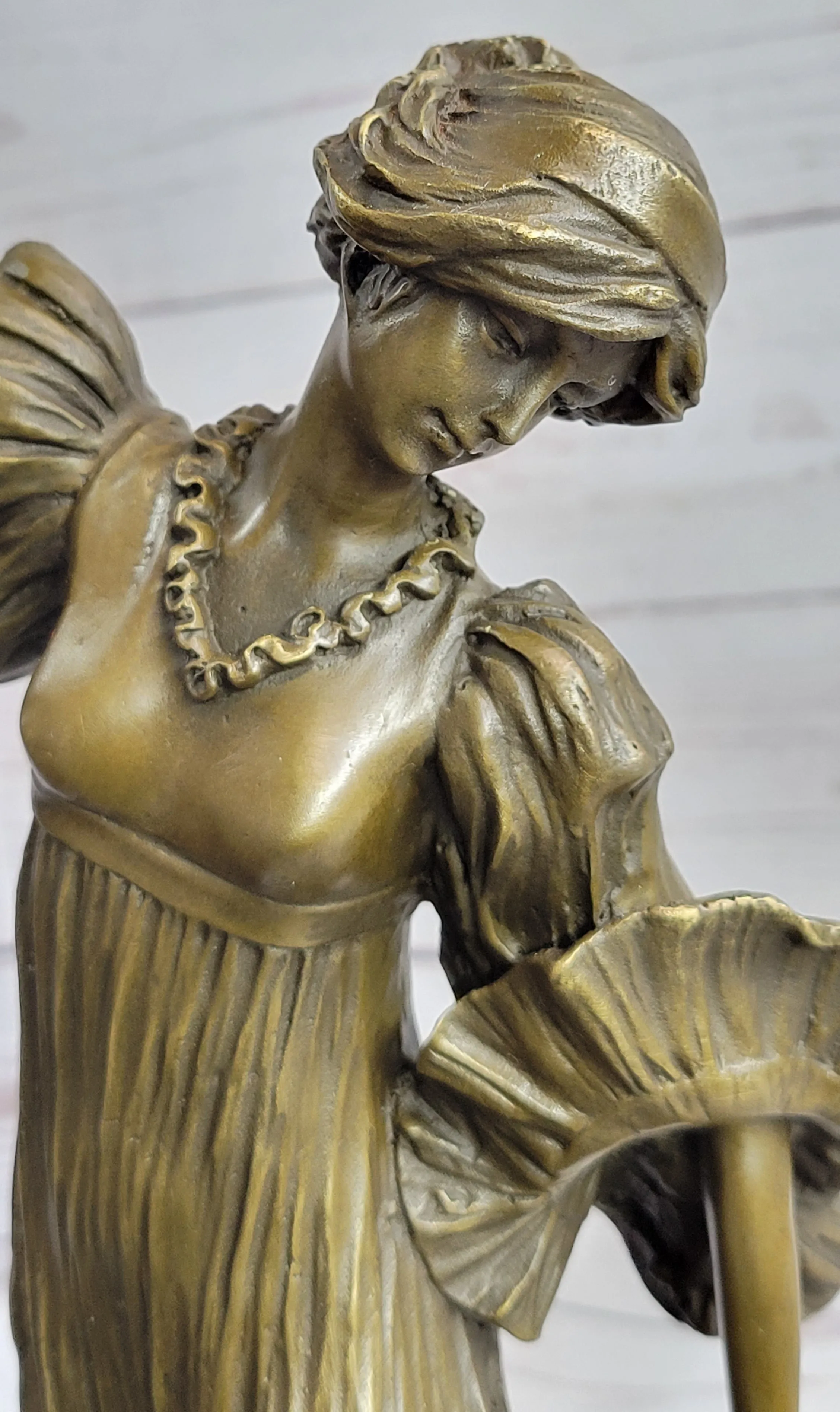 Agathon Léonard Danseuse Chantant Bronze Statue Sculpture Figure 16" x 6.5"