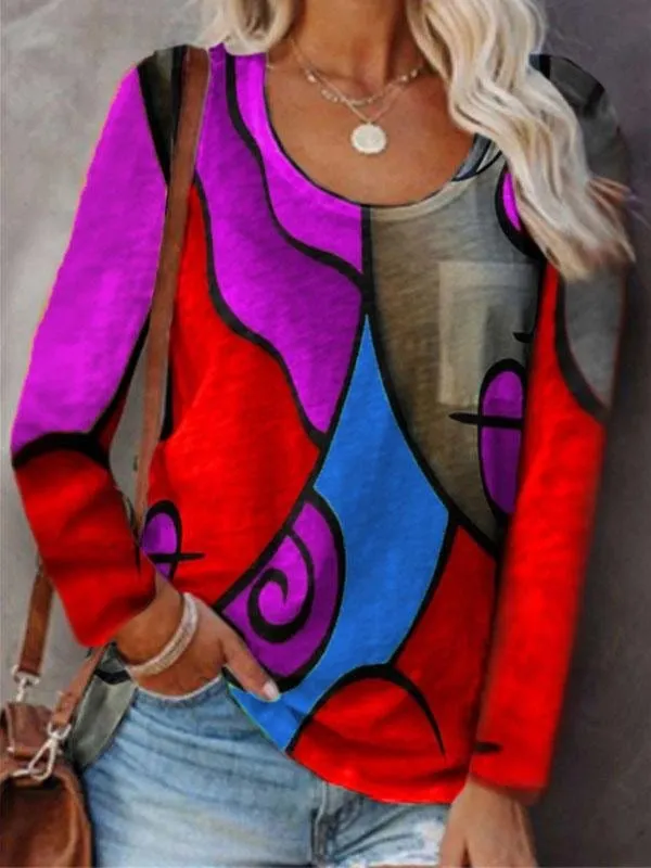 Artistic Paint Splatter Print Shirt