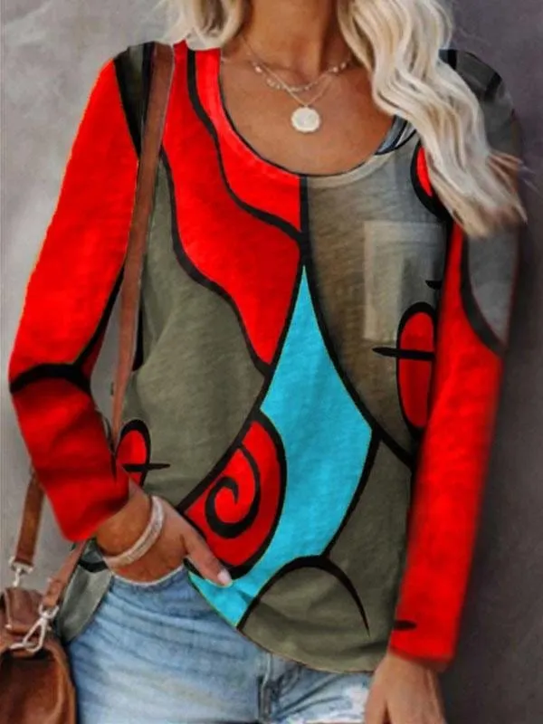 Artistic Paint Splatter Print Shirt
