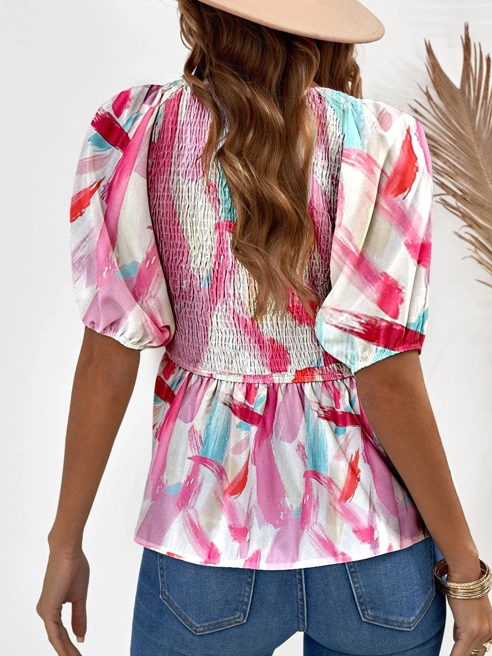 Artistic Paint Splatter Print Shirt