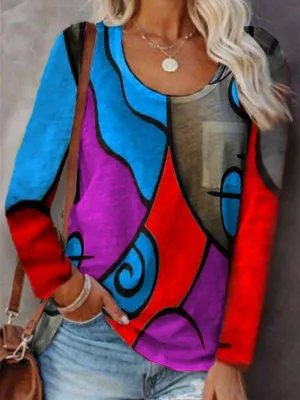 Artistic Paint Splatter Print Shirt