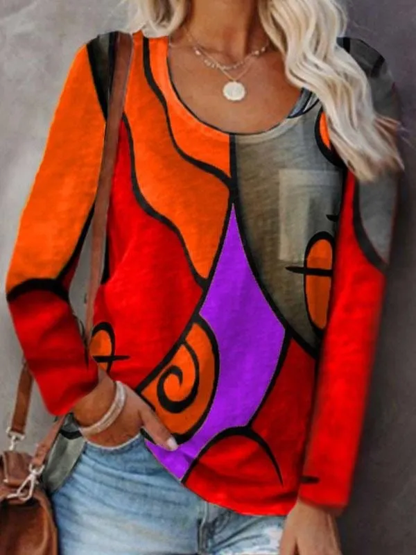 Artistic Paint Splatter Print Shirt