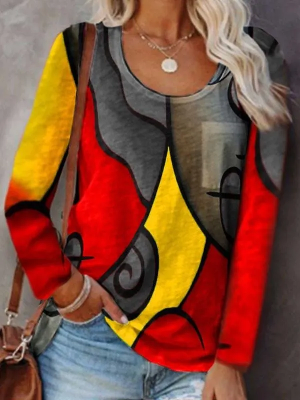 Artistic Paint Splatter Print Shirt