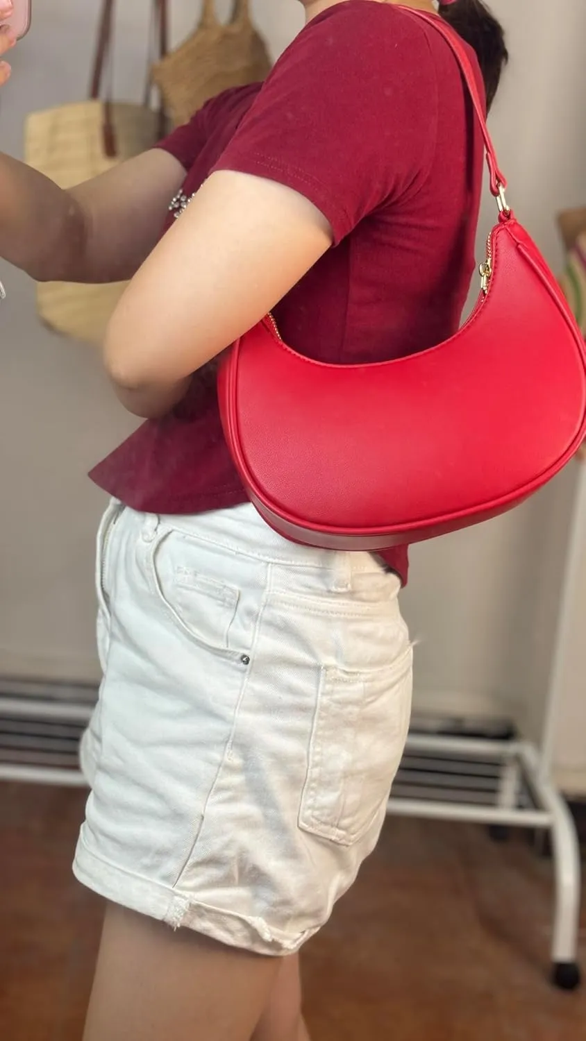 Barabum Retro Classic Hobo Clutch Shoulder Tote Clutch HandBag with Zipper Closure for Women