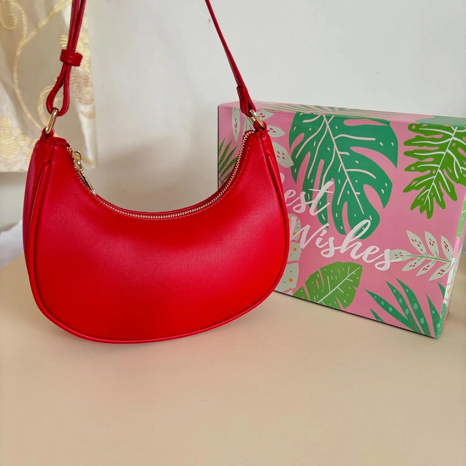 Barabum Retro Classic Hobo Clutch Shoulder Tote Clutch HandBag with Zipper Closure for Women