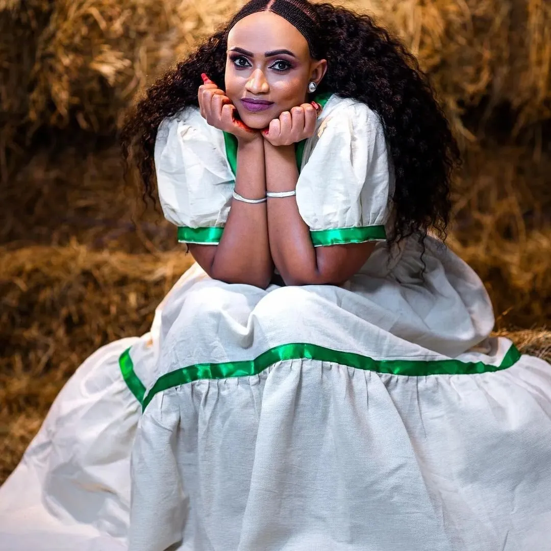 Beautiful Habesha Dress Traditional Ethiopian Dress Habesha Dress Handwoven Habesha Kemis Eritrean Dress Ashenda Dress