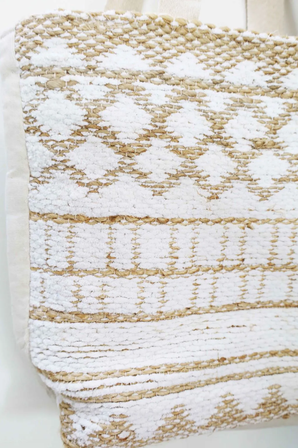 Bohemian White Tote Bag
