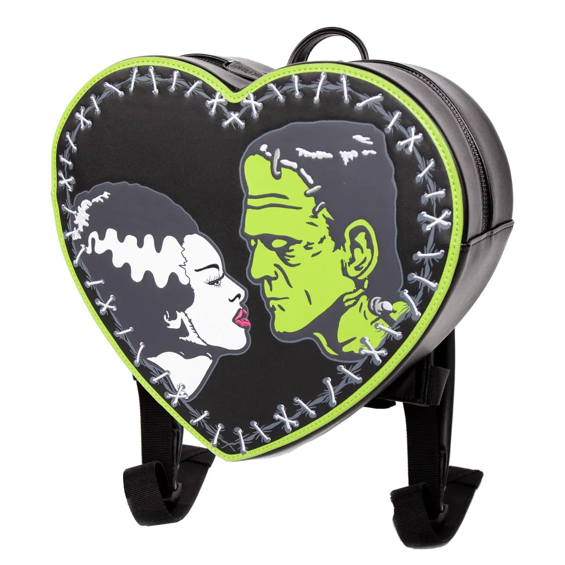 Bride of Frankenstein Stitch Heart Shaped Backpack