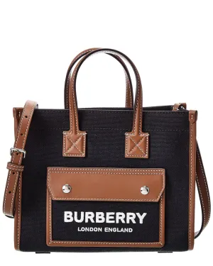 Burberry Freya Mini Canvas & Leather Tote