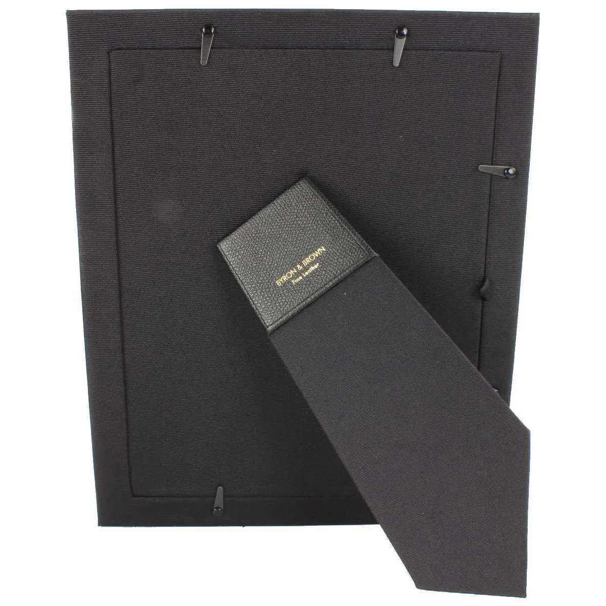 Byron and Brown Florence Slim Classic Leather Photo Frame 10x8 - Black