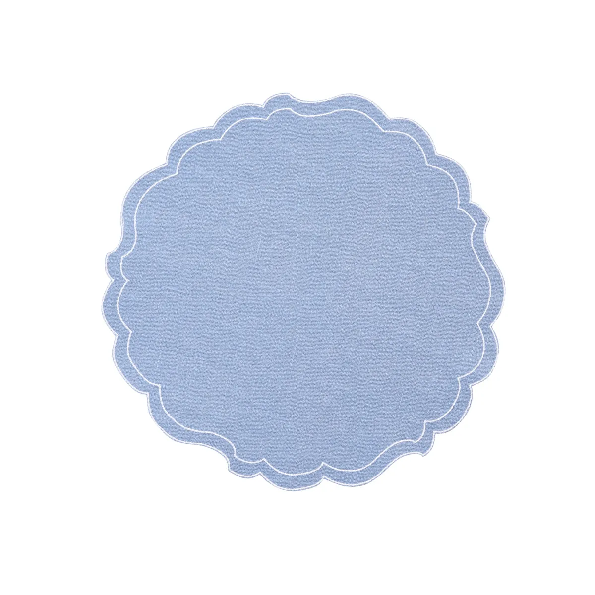 Coated Linen Papersmooth Placemat Periwinkle/White