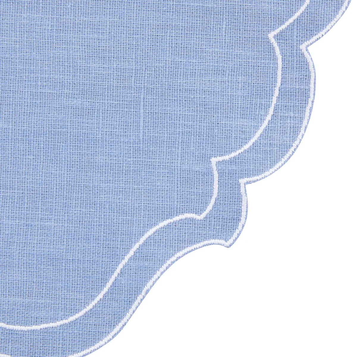Coated Linen Papersmooth Placemat Periwinkle/White