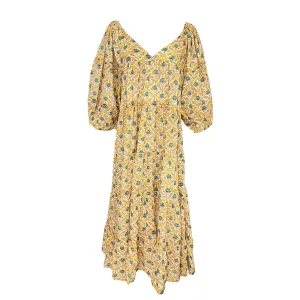 Cotton Camila Dress - Yolk Yellow