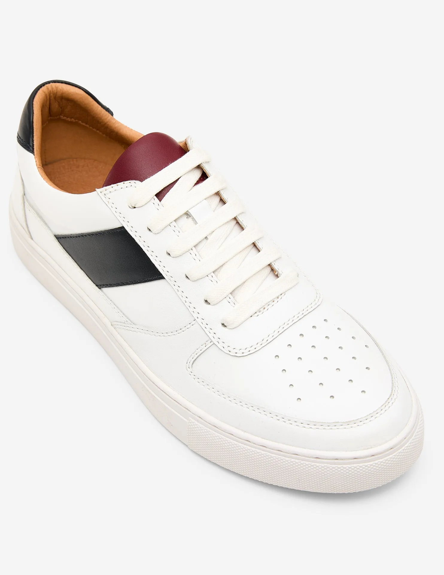 Court Leather Sneaker White Combo
