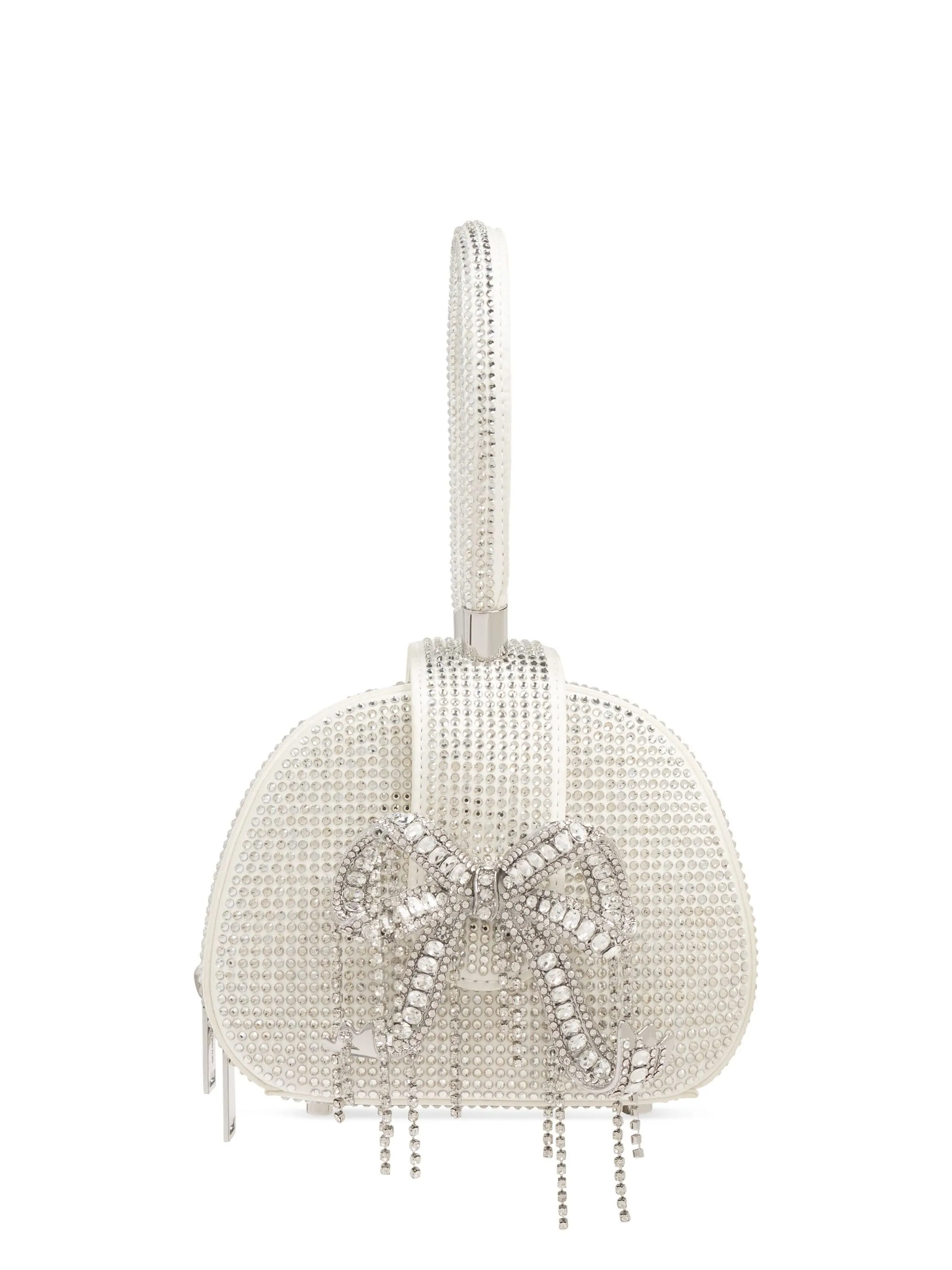 Cream Rhinestone Top Handle Mini