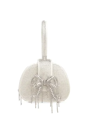 Cream Rhinestone Top Handle Mini