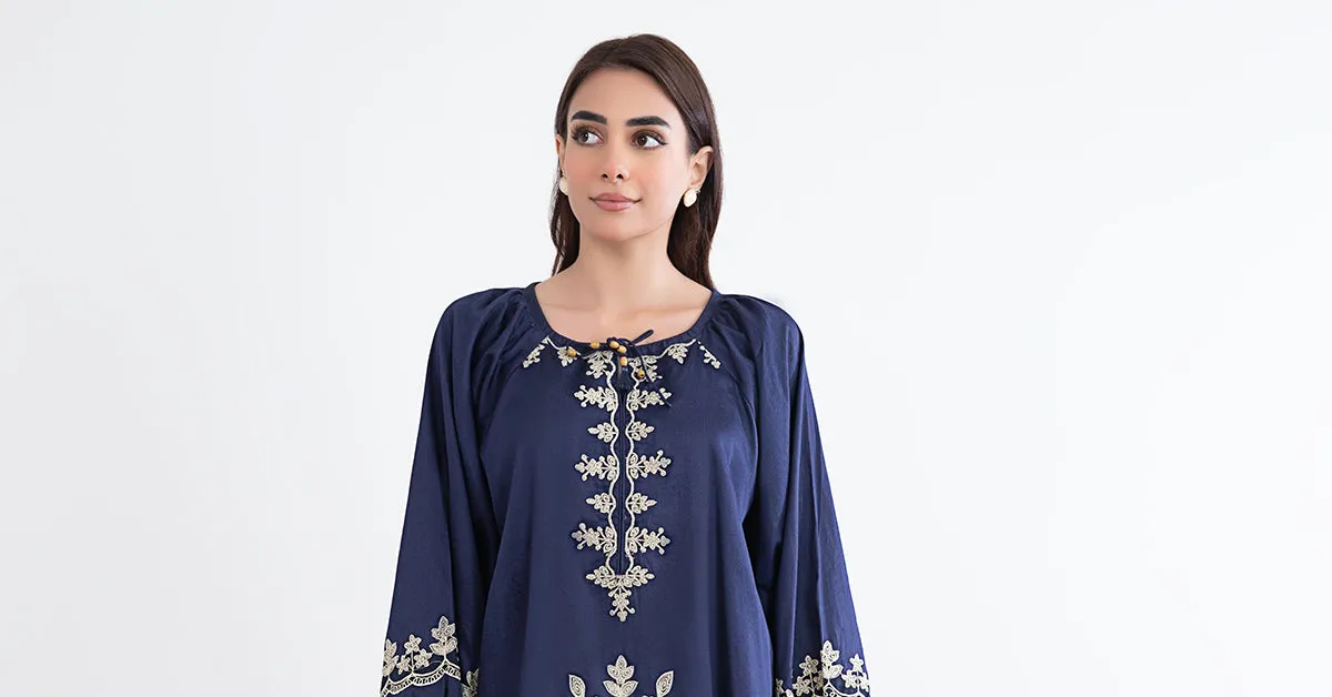 Embroidered Arabic Lawn Tunic Dress | MB-EF24-200