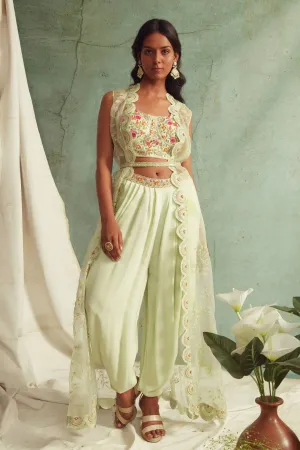 Embroidered Dhoti Set