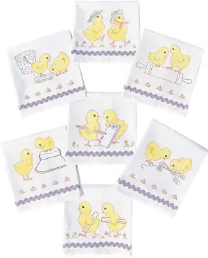 Embroidery Iron-On Transfers, Vintage-Styled Baby Chicks