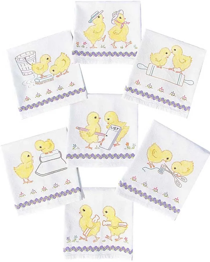 Embroidery Iron-On Transfers, Vintage-Styled Baby Chicks
