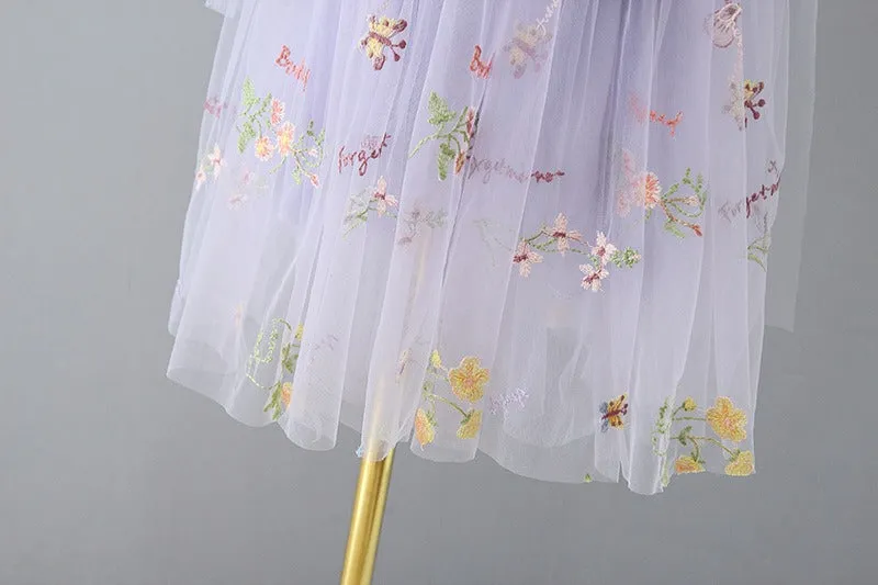Enchanted Fairy Embroidered Dress in White