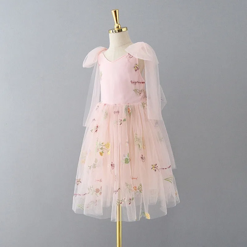 Enchanted Fairy Embroidered Dress in White