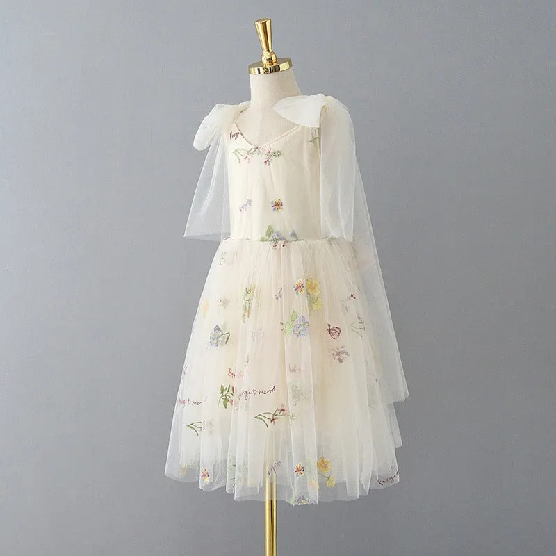Enchanted Fairy Embroidered Dress in White