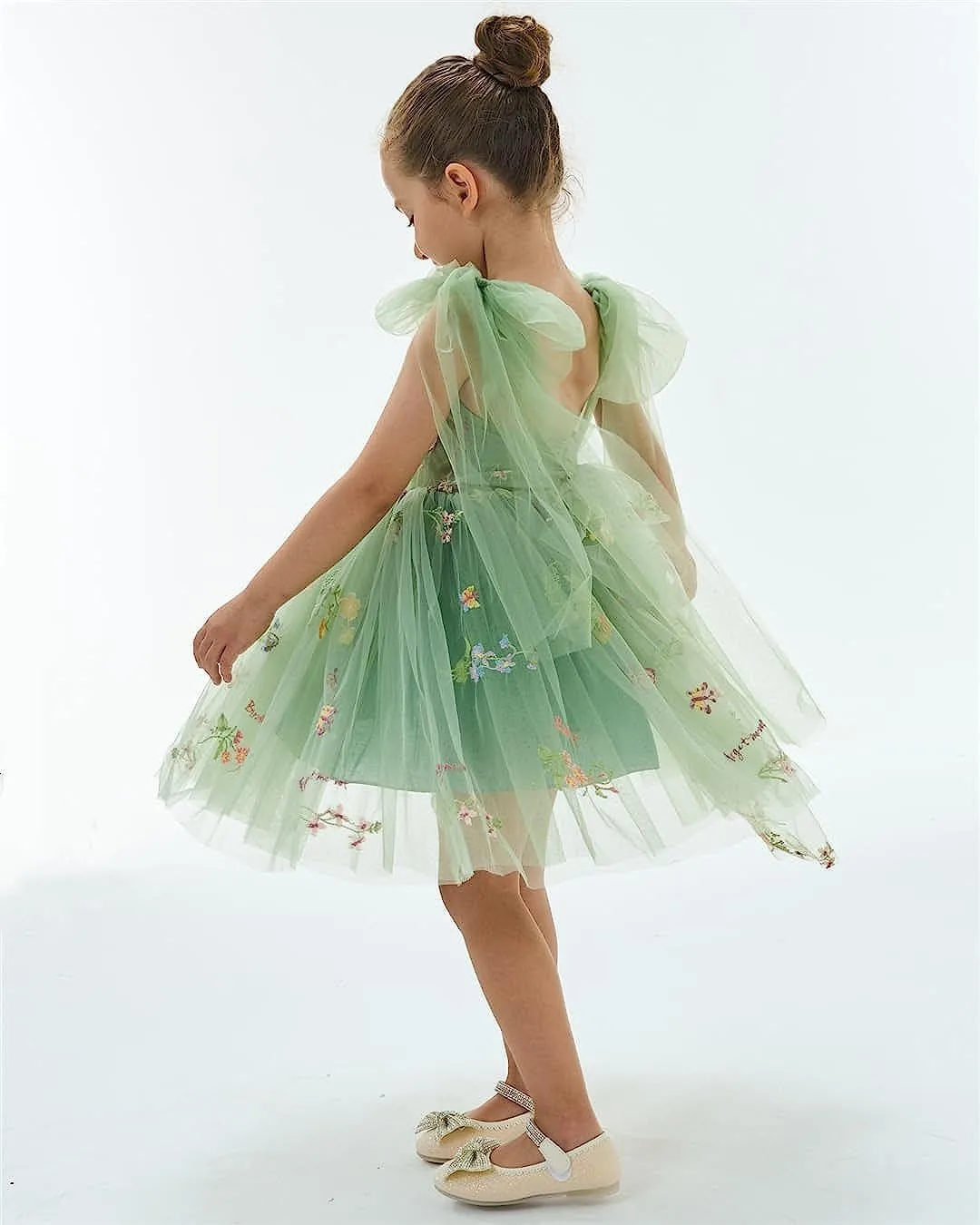 Enchanted Fairy Embroidered Dress in White