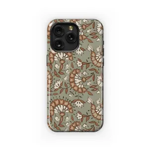 Floral Batik Block Print Phone Case iPhone Samsung Cover Pixel 3818