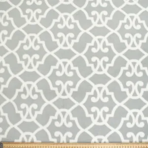 Geometry on Grey Printed Polar Fleece Design-A2