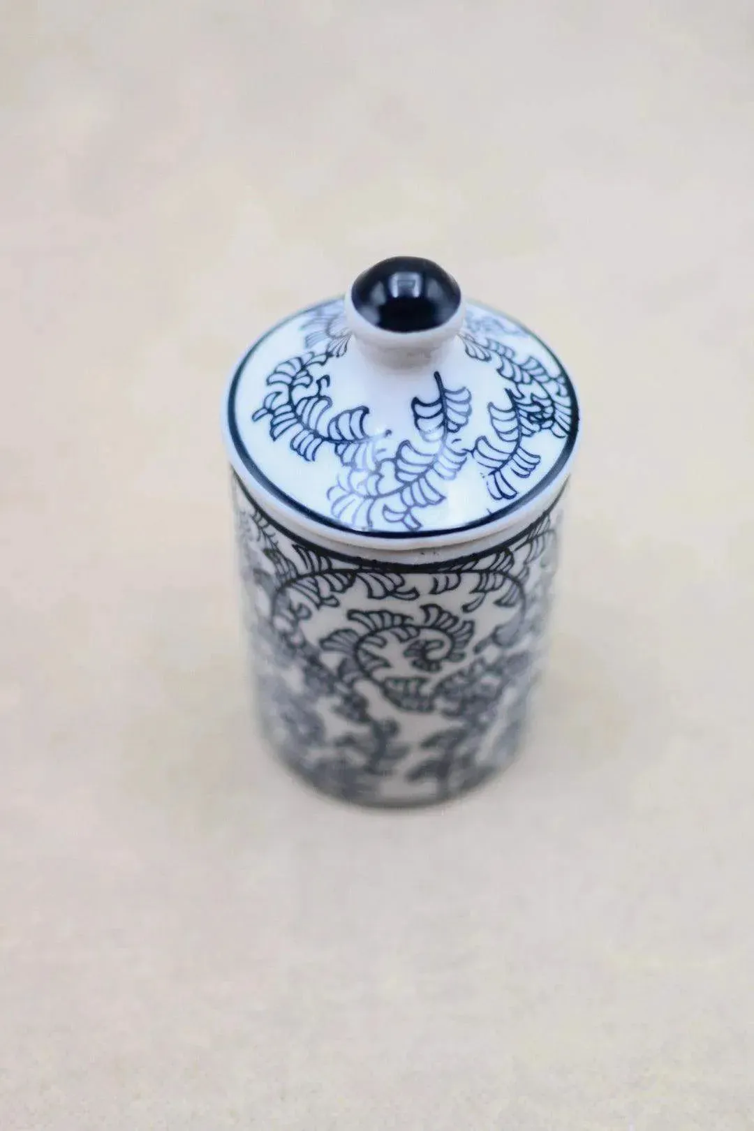 Hand Painted Stoneware Jar