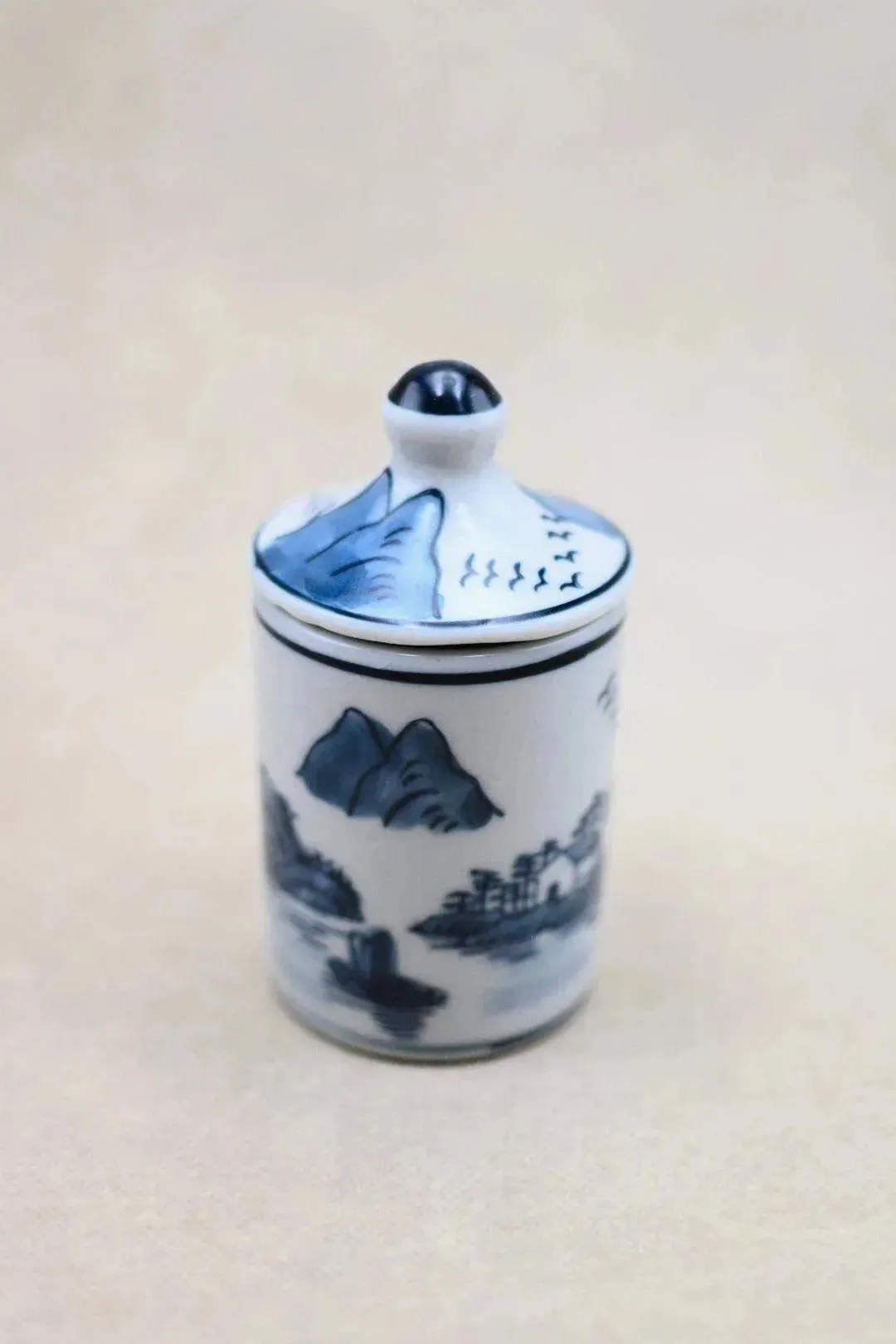 Hand Painted Stoneware Jar