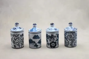 Hand Painted Stoneware Jar