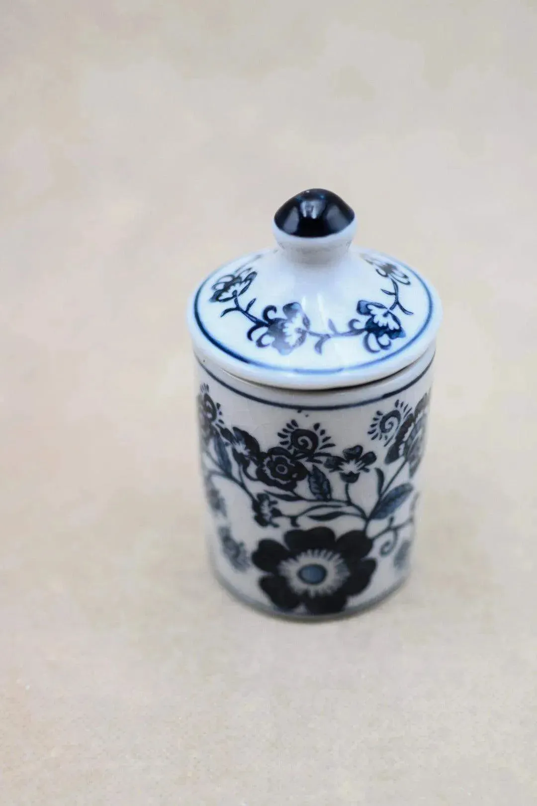 Hand Painted Stoneware Jar