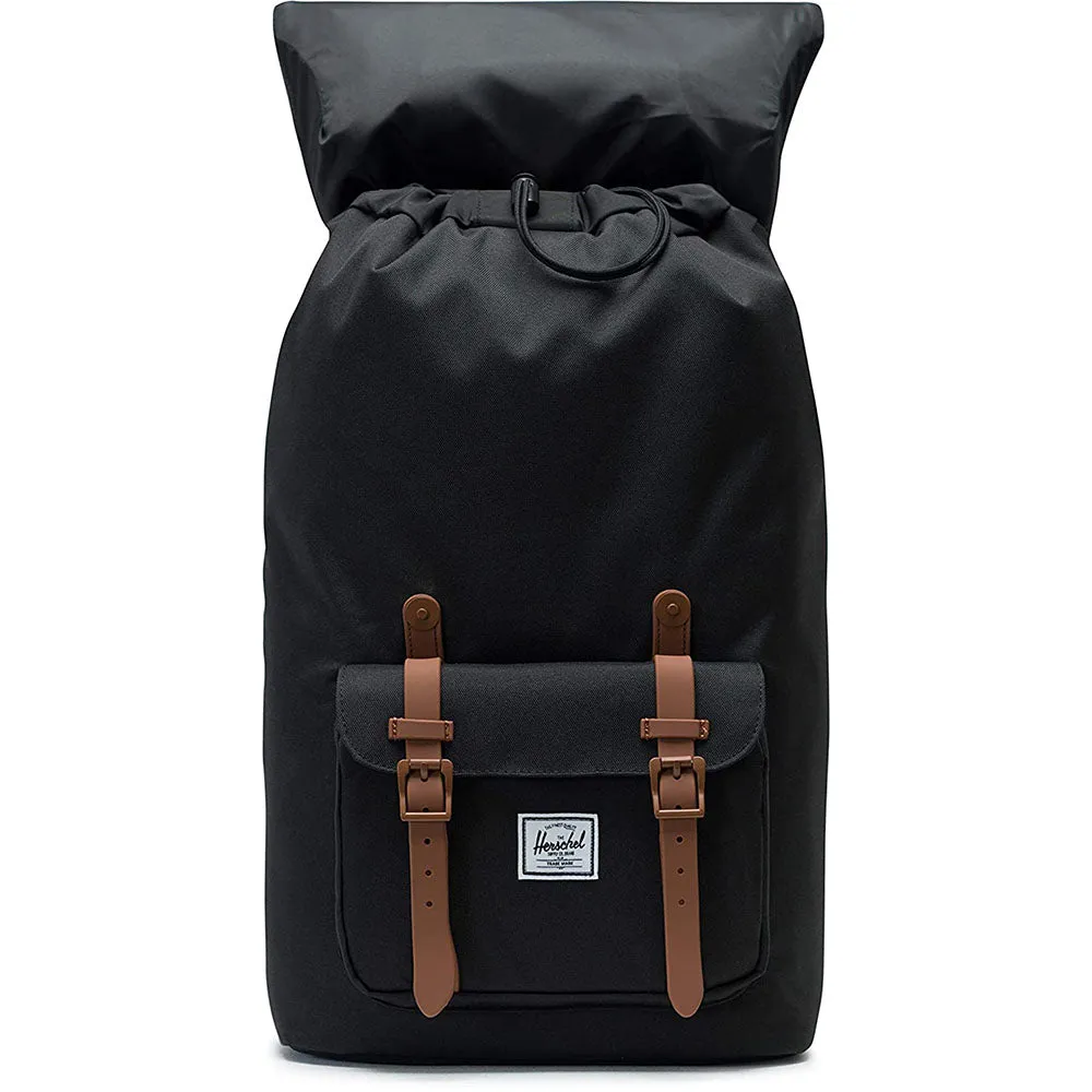 Herschel Unisex Black/Saddle Brown Classic 25L Little America Laptop Backpack - 10014-02462-OS