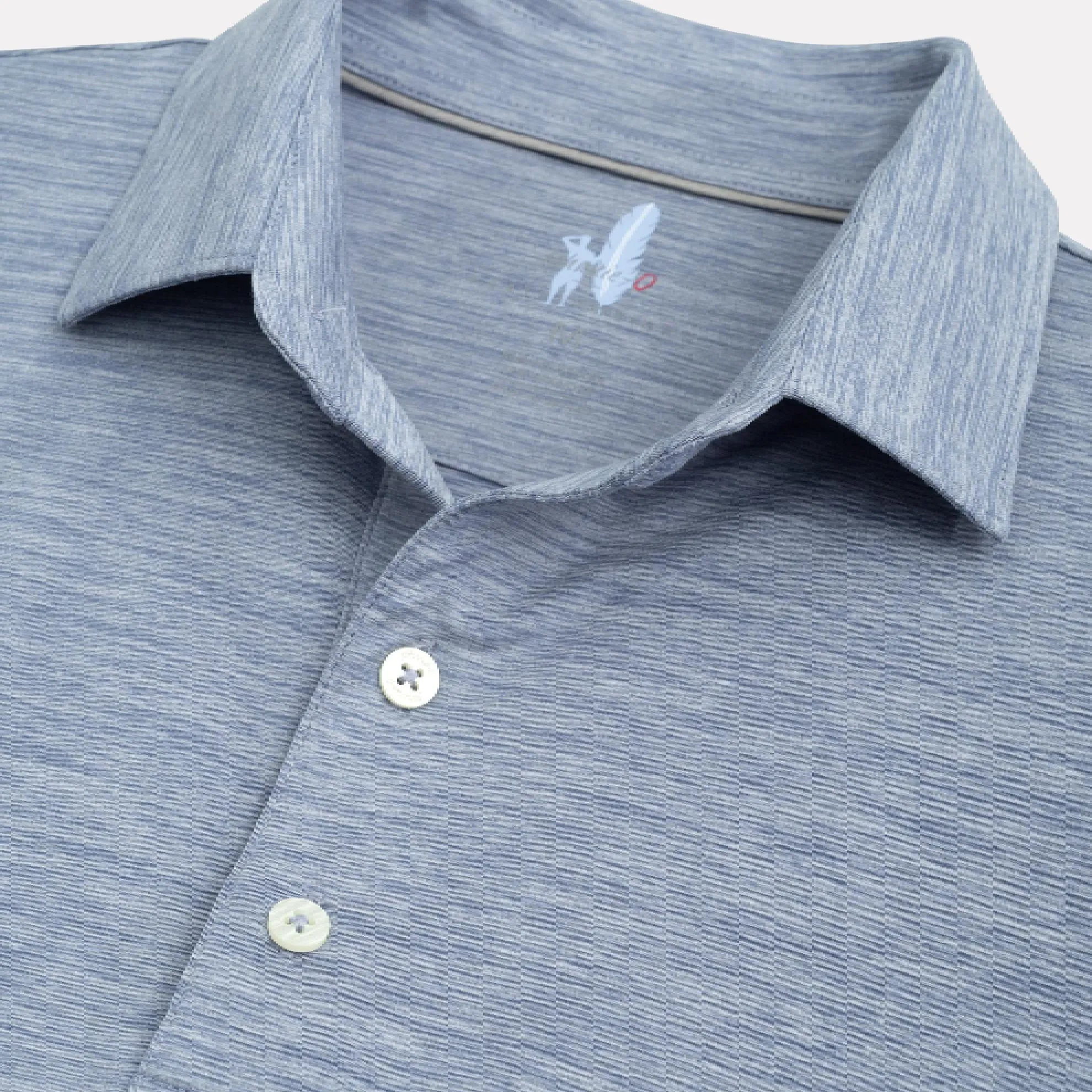 Huron Prep-Formance Lightweight 3 Button Polo / Lake