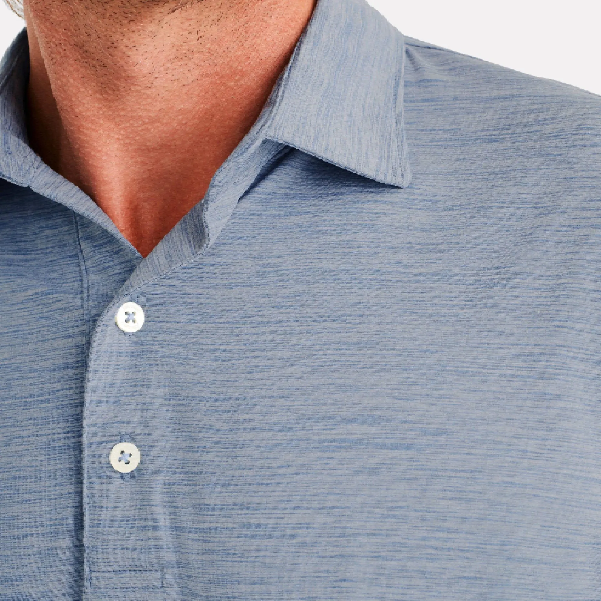 Huron Prep-Formance Lightweight 3 Button Polo / Lake