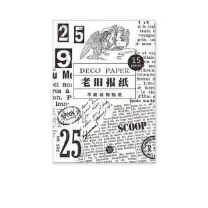 Infeel.Me simple black and white retro background stickers hand account decorative stickers NP-H7TAY-0337