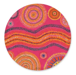 Kelly Lane | Red Spirit Set of 6 Round Placemats - 33cm (Gift Box)
