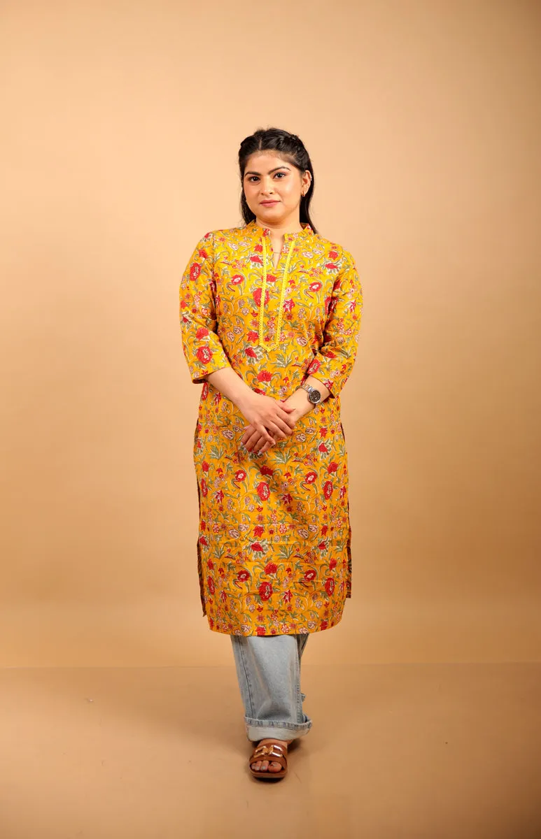 Long Mustard Kurti