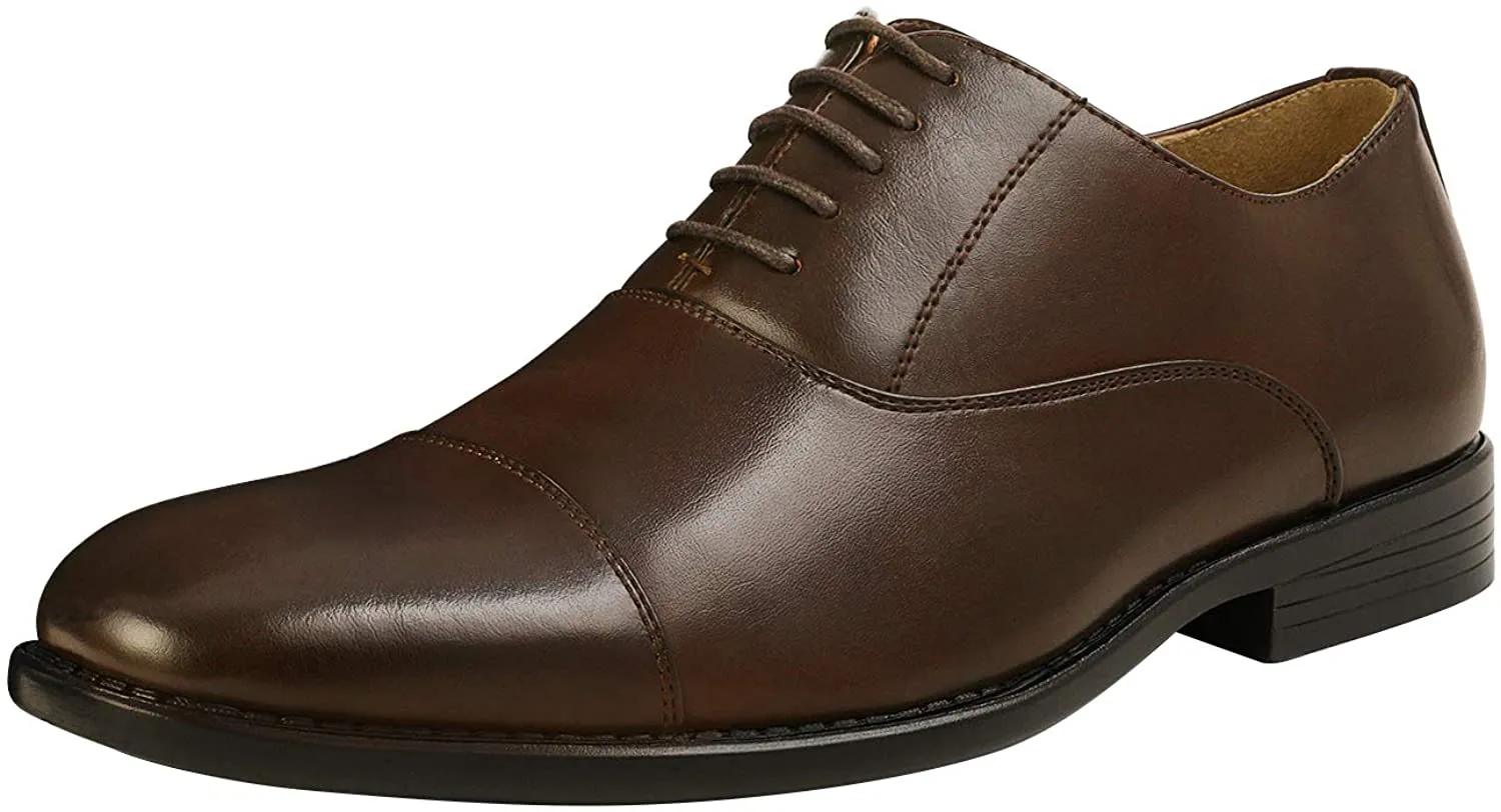 Men's Dark Brown Classic Lace-up Dress Shoes