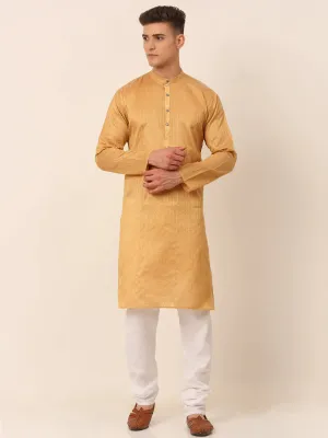 Men'S Silk Blend Sequence Embroidered Kurta Pyjama Set