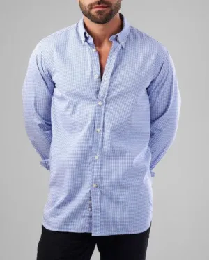MINI CHECKERED SHIRT  - SKY BLUE