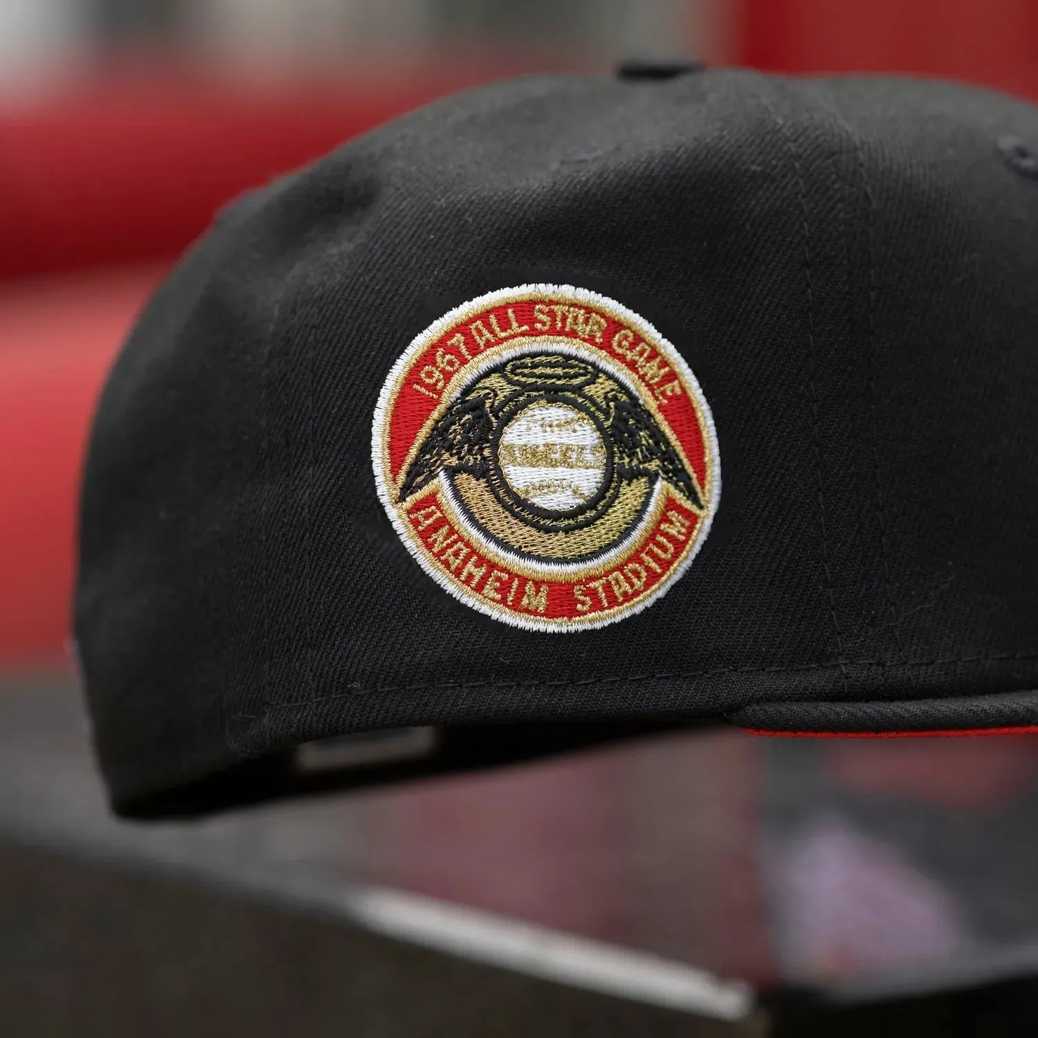 NEW ERA 59FIFTY MLB CALIFORNIA ANGELS ALL STAR GAME 1967 BLACK / SCARLET RED UV FITTED CAP