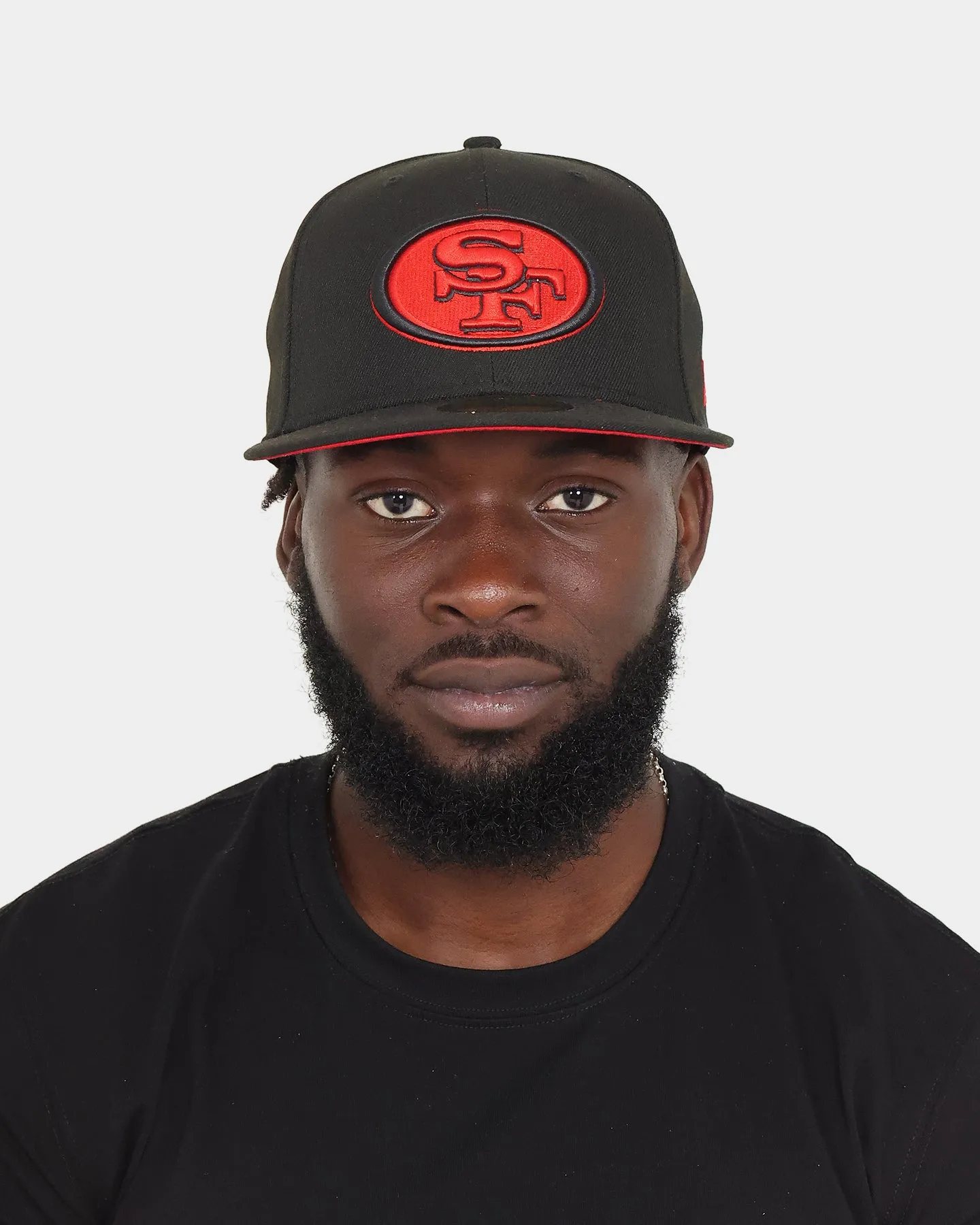 New Era San Francisco 49ers "Scarlet Bottom" 59FIFTY Fitted Black/Scarlet