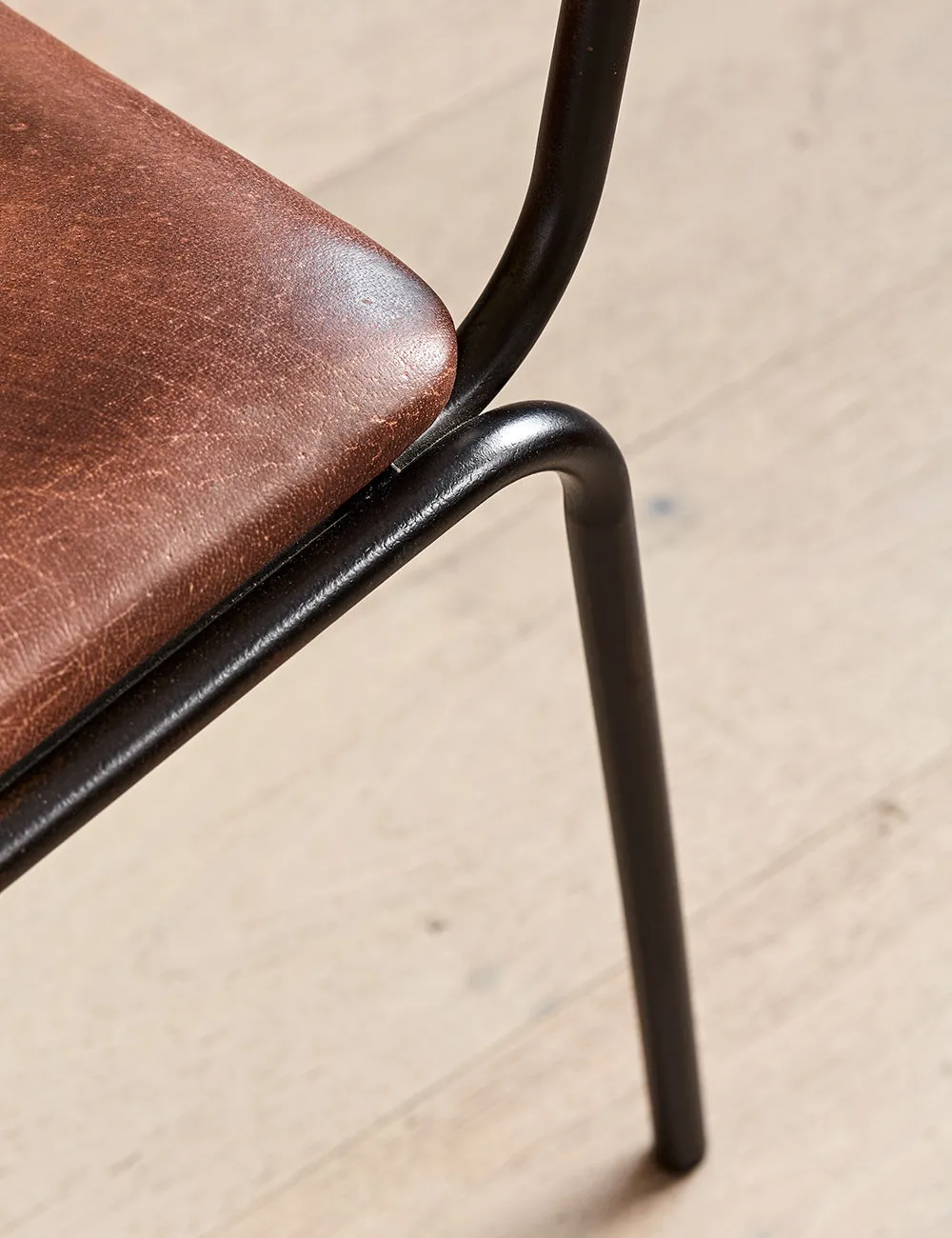 Nkuku Iswa Leather & Rattan Dining Chair