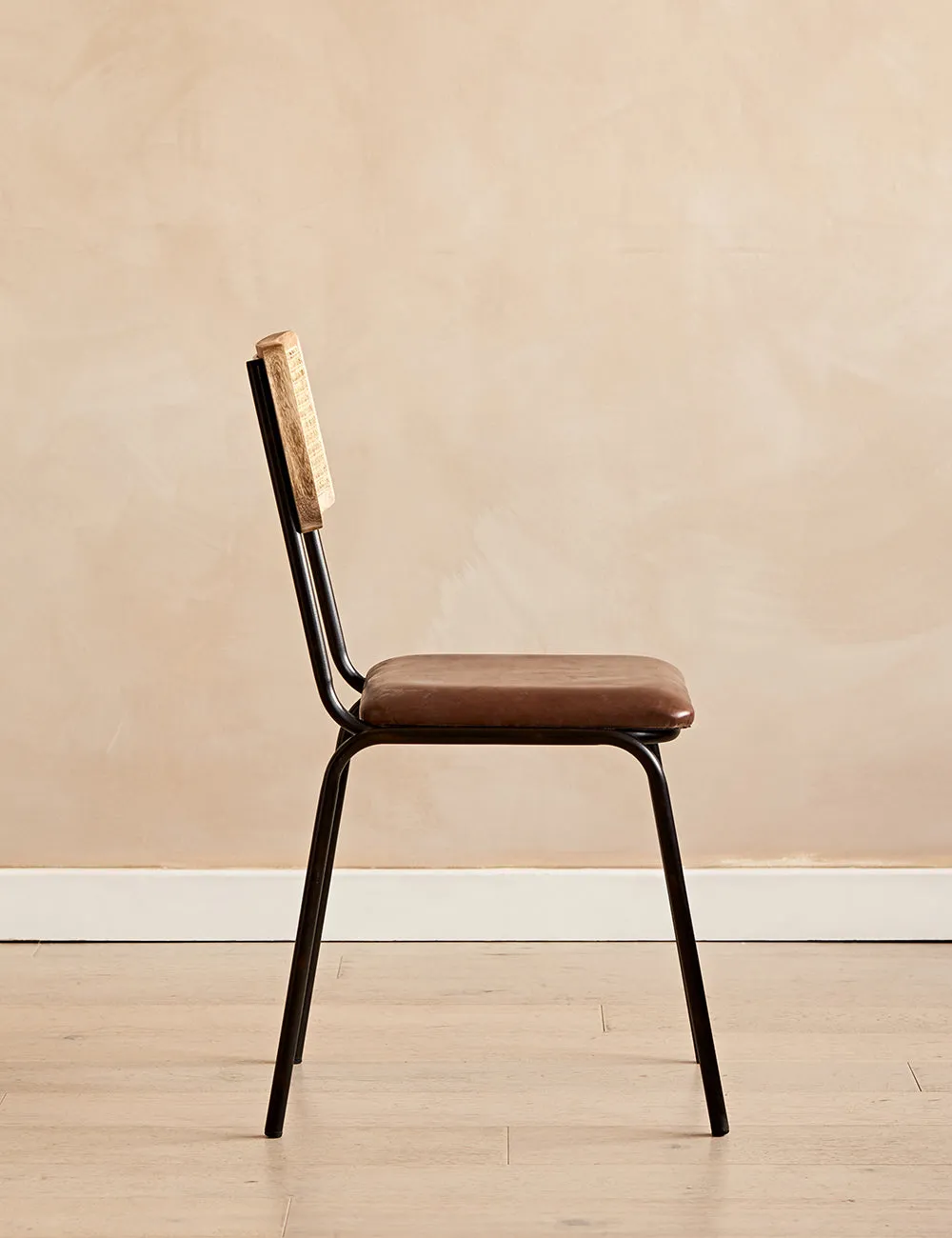 Nkuku Iswa Leather & Rattan Dining Chair